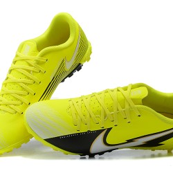 Nike Mercurial Vapor 13 Academy TF Black Yellow White Low-top For Men Soccer Cleats 
