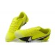 Nike Mercurial Vapor 13 Academy TF Black Yellow White Low-top For Men Soccer Cleats 