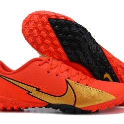 Nike Mercurial Vapor 13 Academy TF Gold Orange Low-top For Men Soccer Cleats 