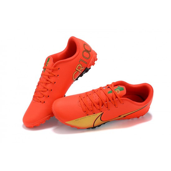 Nike Mercurial Vapor 13 Academy TF Gold Orange Low-top For Men Soccer Cleats