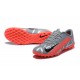 Nike Mercurial Vapor 13 Academy TF Gray Orange Low-top For Men Soccer Cleats 