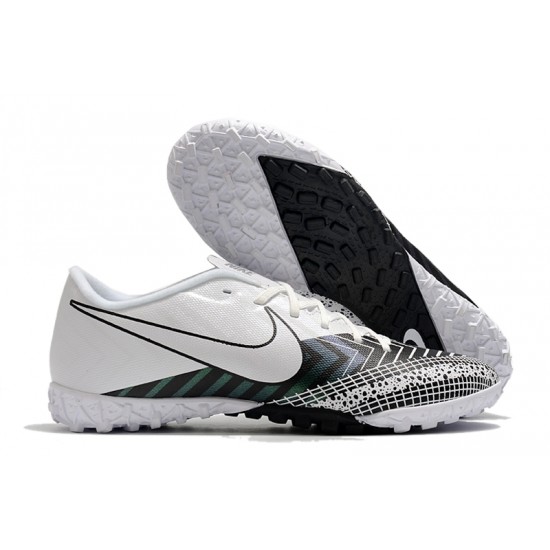 Nike Mercurial Vapor 13 Academy TF Low-Top White Black For Men Soccer Cleats