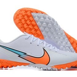 Nike Mercurial Vapor 13 Academy TF Orange White Blue Low-top For Men Soccer Cleats 