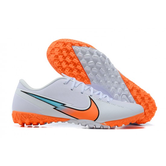 Nike Mercurial Vapor 13 Academy TF Orange White Blue Low-top For Men Soccer Cleats