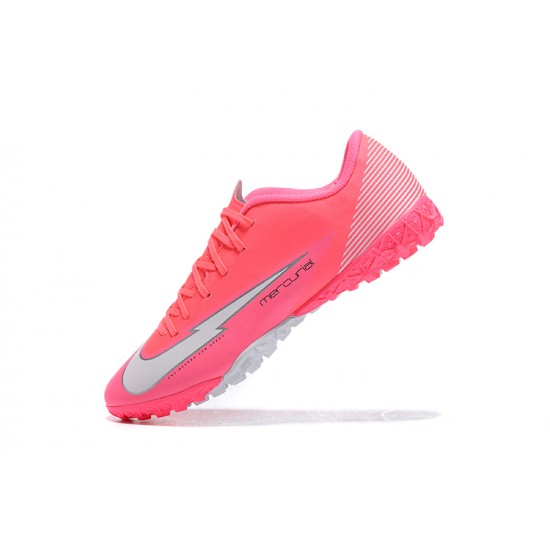 Nike Mercurial Vapor 13 Academy TF Pink White Low-top For Men Soccer Cleats 