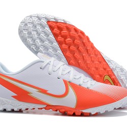 Nike Mercurial Vapor 13 Academy TF White Orange Low-top For Men Soccer Cleats 