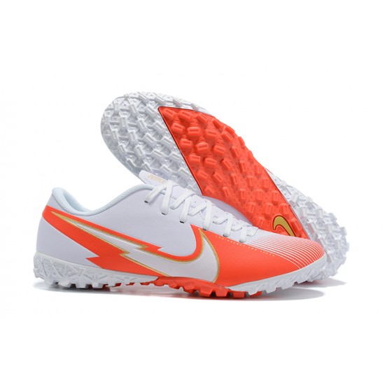 Nike Mercurial Vapor 13 Academy TF White Orange Low-top For Men Soccer Cleats
