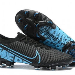 Nike Mercurial Vapor 13 Elite FG Black Blue Low-top For Men Soccer Cleats 