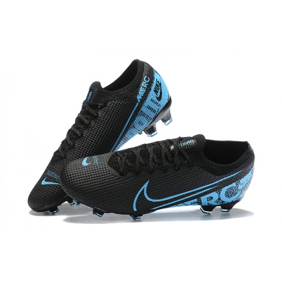 Nike Mercurial Vapor 13 Elite FG Black Blue Low-top For Men Soccer Cleats