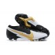 Nike Mercurial Vapor 13 Elite FG Black Gold White Low-top For Men Soccer Cleats