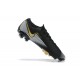 Nike Mercurial Vapor 13 Elite FG Black Gold White Low-top For Men Soccer Cleats 