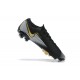 Nike Mercurial Vapor 13 Elite FG Black Gold White Low-top For Men Soccer Cleats