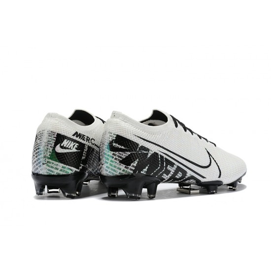 Nike Mercurial Vapor 13 Elite FG Black White Green Blue Low-top For Men Soccer Cleats 