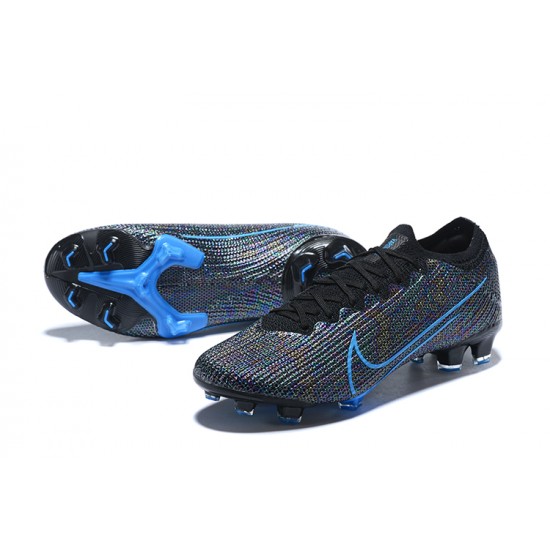 Nike Mercurial Vapor 13 Elite FG Blue Black Low-top For Men Soccer Cleats 