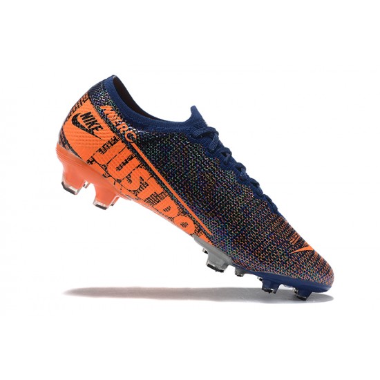 Nike Mercurial Vapor 13 Elite FG Blue Orange Low-top For Men Soccer Cleats
