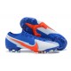 Nike Mercurial Vapor 13 Elite FG Blue White Orange Low-top For Men Soccer Cleats 