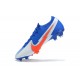 Nike Mercurial Vapor 13 Elite FG Blue White Orange Low-top For Men Soccer Cleats