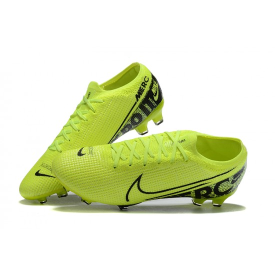 Nike Mercurial Vapor 13 Elite FG Green Black Low-top For Men Soccer Cleats 