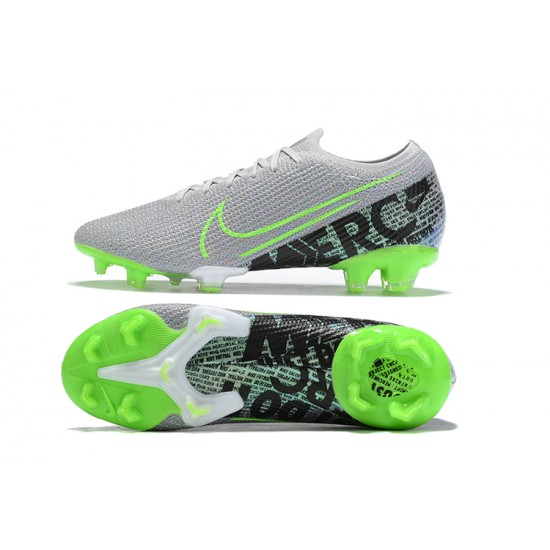 Nike Mercurial Vapor 13 Elite FG Green Gray Black Low-top For Men Soccer Cleats 