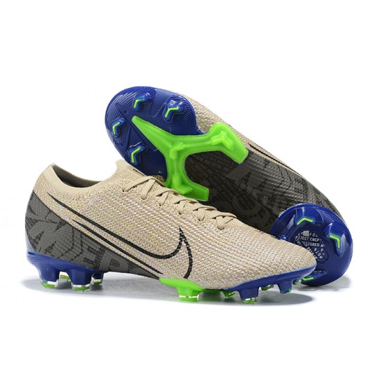 Nike Mercurial Vapor 13 Elite FG Khaki Green Blue Low-top For Men Soccer Cleats 