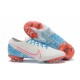 Nike Mercurial Vapor 13 Elite FG LightBlue Orange White Low-top For Men Soccer Cleats 