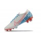 Nike Mercurial Vapor 13 Elite FG LightBlue Orange White Low-top For Men Soccer Cleats