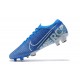 Nike Mercurial Vapor 13 Elite FG LightBlue White Low-top For Men Soccer Cleats 