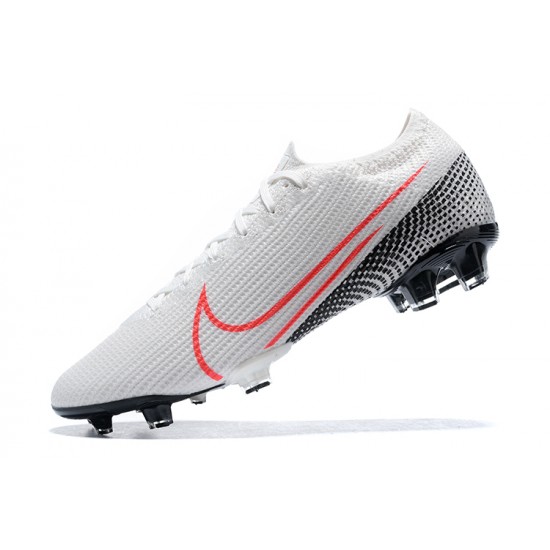 Nike Mercurial Vapor 13 Elite FG LightOrange Black White Low-top For Men Soccer Cleats 