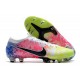 Nike Mercurial Vapor 13 Elite FG Low-Top Pink Yellow Blue Men Soccer Cleats