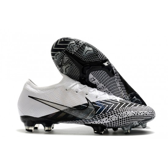 Nike Mercurial Vapor 13 Elite FG Low-Top White Black Men Soccer Cleats