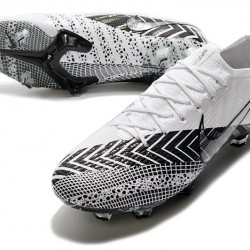 Nike Mercurial Vapor 13 Elite FG Low-Top White Black Men Soccer Cleats 