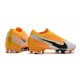 Nike Mercurial Vapor 13 Elite FG Low-Top White Orange Black Men Soccer Cleats 