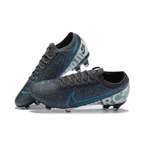 Nike Mercurial Vapor 13 Elite FG Mixtz Gray Black Low-top For Men Soccer Cleats 