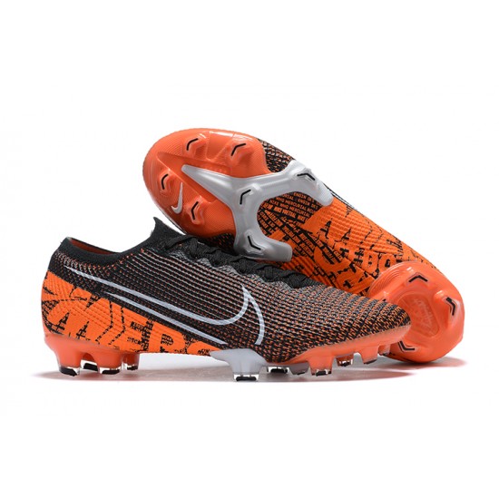 Nike Mercurial Vapor 13 Elite FG Orange Black White Low-top For Men Soccer Cleats 