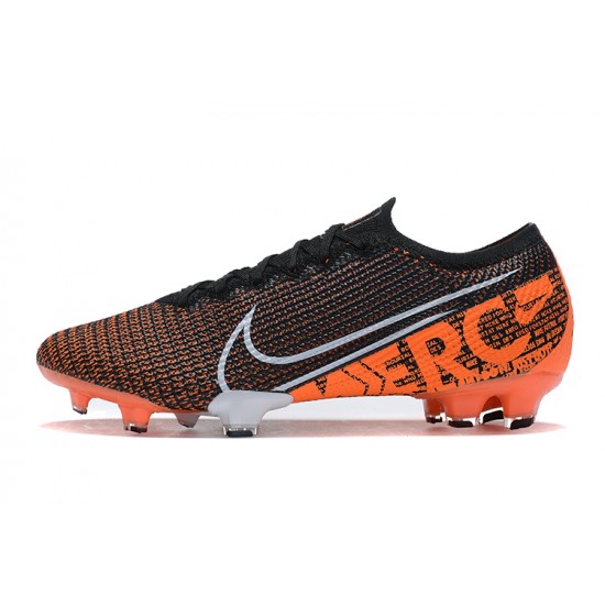 Nike Mercurial Vapor 13 Elite FG Orange Black White Low-top For Men Soccer Cleats