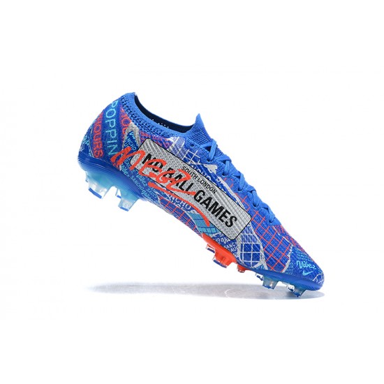 Nike Mercurial Vapor 13 Elite FG Orange Blue Black White Low-top For Men Soccer Cleats