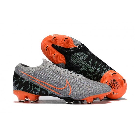 Nike Mercurial Vapor 13 Elite FG Orange Gray Black Green Low-top For Men Soccer Cleats