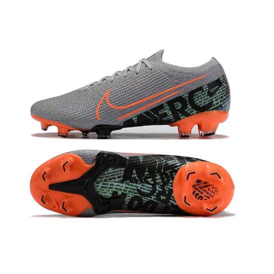 Nike Mercurial Vapor 13 Elite FG Orange Gray Black Green Low-top For Men Soccer Cleats