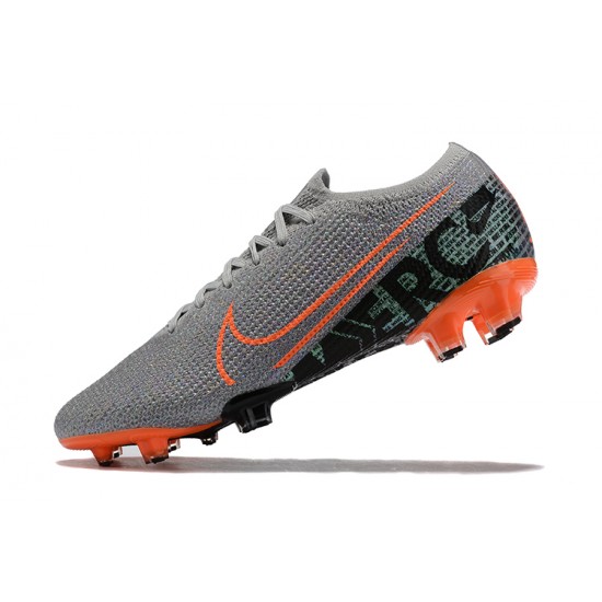 Nike Mercurial Vapor 13 Elite FG Orange Gray Black Green Low-top For Men Soccer Cleats 