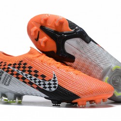 Nike Mercurial Vapor 13 Elite FG Orange Gray Black Low-top For Men Soccer Cleats 