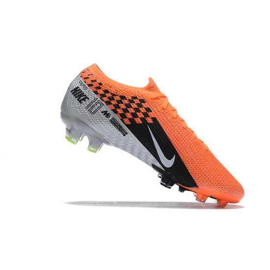 Nike Mercurial Vapor 13 Elite FG Orange Gray Black Low-top For Men Soccer Cleats 