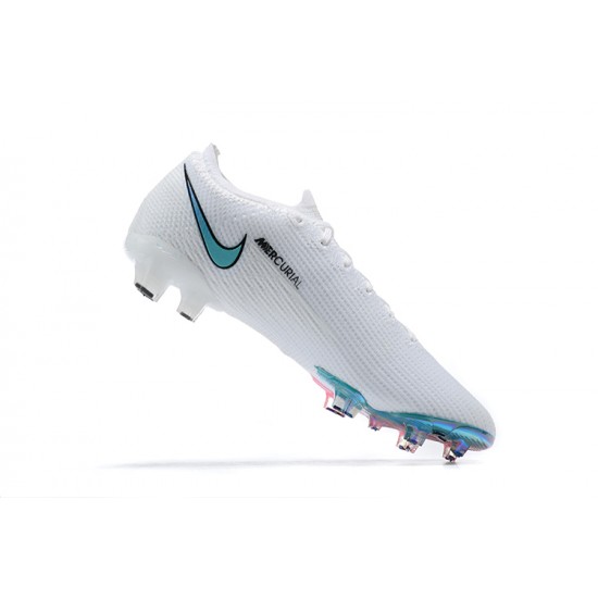 Nike Mercurial Vapor 13 Elite FG Pink Blue White Low-top For Men Soccer Cleats