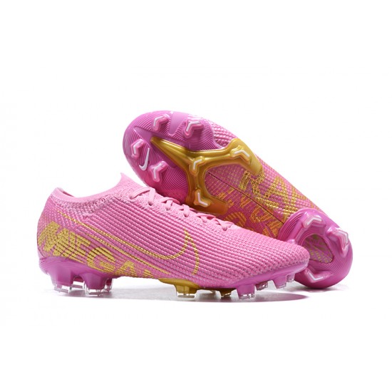 Nike Mercurial Vapor 13 Elite FG Pink Gold Low-top For Men Soccer Cleats 