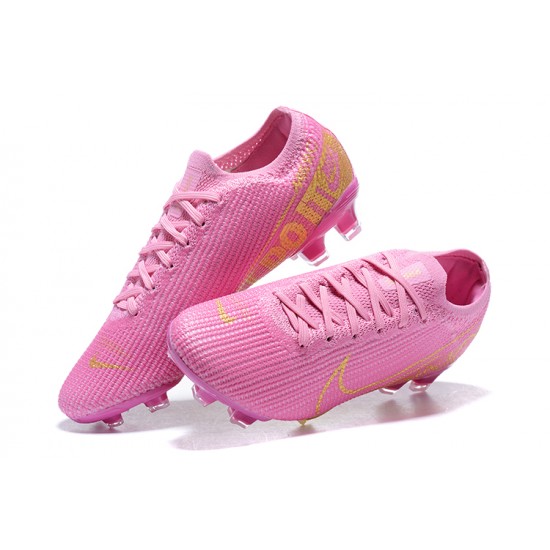 Nike Mercurial Vapor 13 Elite FG Pink Gold Low-top For Men Soccer Cleats 