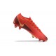 Nike Mercurial Vapor 13 Elite FG Red Black Gold Low-top For Men Soccer Cleats 