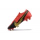 Nike Mercurial Vapor 13 Elite FG Red Black Gold Low-top For Men Soccer Cleats 