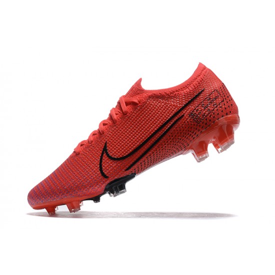 Nike Mercurial Vapor 13 Elite FG Red Black Low-top For Men Soccer Cleats