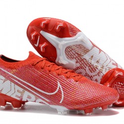 Nike Mercurial Vapor 13 Elite FG Red White Low-top For Men Soccer Cleats 