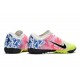 Nike Mercurial Vapor 13 Pro TF Low-Top Pink Yellow Blue Men Soccer Cleats 
