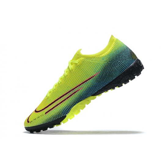 Nike Mercurial Vapor 7 Elite RB Mds IC Green Yellow Red Low-top For Men Soccer Cleats 